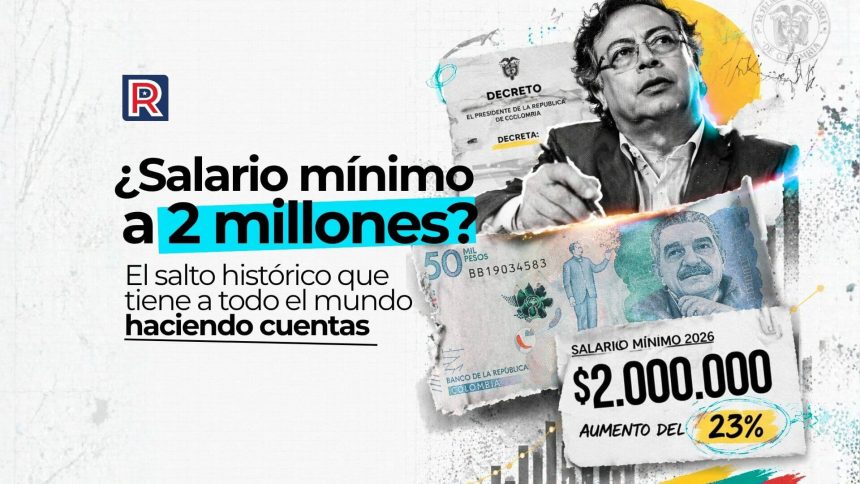 Salario mínimo a 2 millones